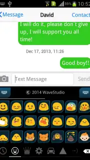 Emoji Keyboard+ Blue theme capture 1