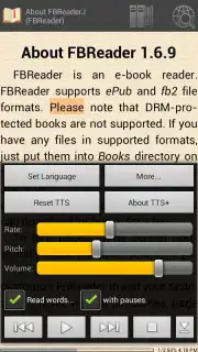 FBReader TTS+ Plugin capture 1