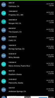 EarthQuake Tracker capture 4