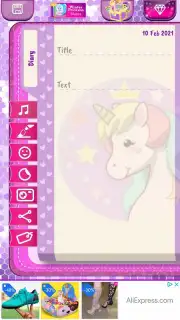 Unicorn Diary capture 2