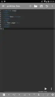 anWriter Free HTML Editor capture 3