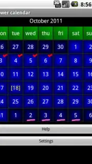 Flower calendar (free) capture 1