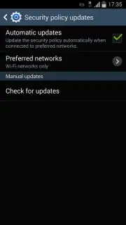 Samsung Security Policy Update capture 1