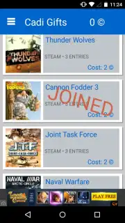 Cadi Gifts: Get Games for Free capture 1