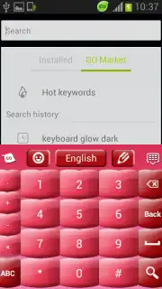 Pink Keyboard Hearts Glow capture 2