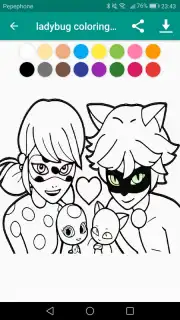 Coloring Ladybug & Blackcat capture 3