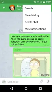 Alloy -free messaging app capture 1