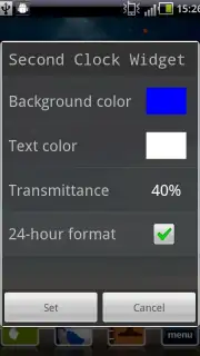 Seconds Clock Widget capture 2