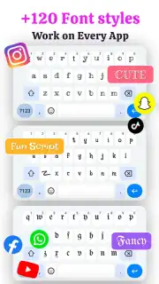 Keyboard for WhatsApp : Stylish Fonts Keyboard capture 3