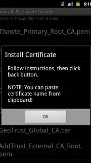 Android Certificate Installer capture 2