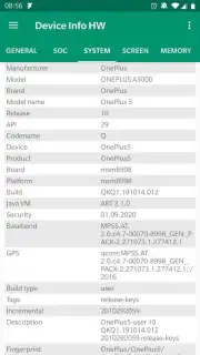 Device Info HW capture 4