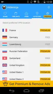 Hideninja Free VPN capture 2