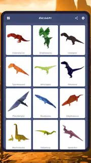 Origami dinosaurs paper shapes capture 3