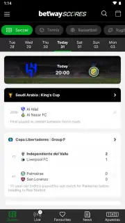 Betway Scores capture 1