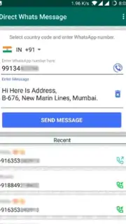 Direct Whats Message capture 1