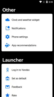 Yandex Launcher capture 2