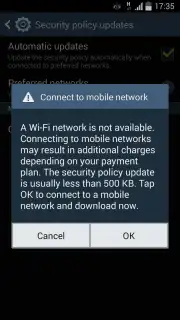 Samsung Security Policy Update capture 2