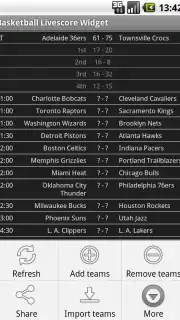 Basketball Livescore Widget capture 13