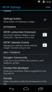 Month Calendar Widget capture 1