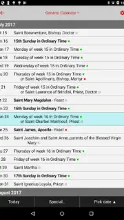 Catholic Calendar from Universalis capture 2