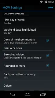 Month Calendar Widget capture 4