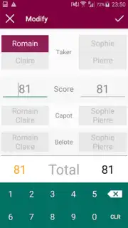 Belote Score capture 2