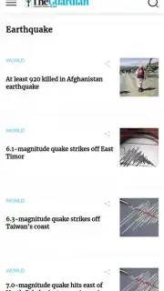 EarthQuake Tracker capture 3