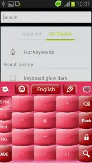 Pink Keyboard Hearts Glow capture 1
