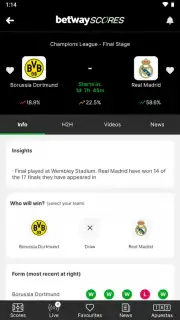 Betway Scores capture 9