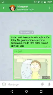 Alloy -free messaging app capture 2