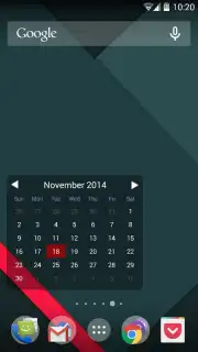 Month Calendar Widget capture 6