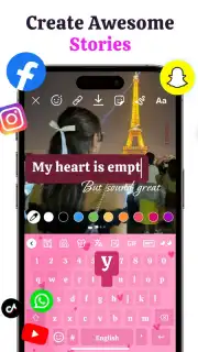 Keyboard for WhatsApp : Stylish Fonts Keyboard capture 2