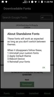GxFonts - Custom fonts for Samsung Galaxy capture 1