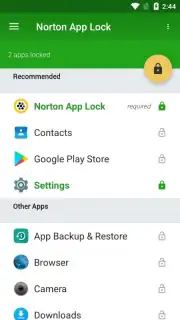 Norton App Lock capture 2