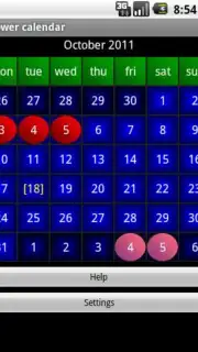 Flower calendar (free) capture 2