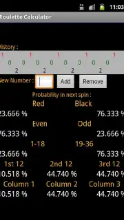Roulette Calculator capture 2