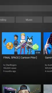 YouTube for Android TV capture 1