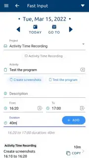 aTimeRecording - Online Time Tracking capture 6
