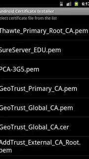 Android Certificate Installer capture 4