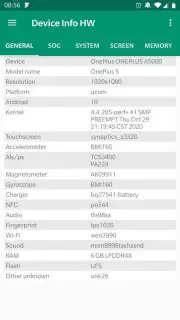 Device Info HW capture 5
