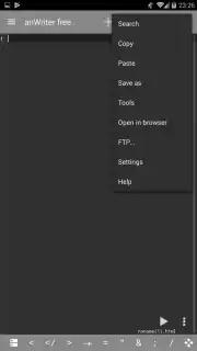 anWriter Free HTML Editor capture 2