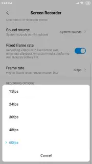 MIUI Screen recorder capture 4