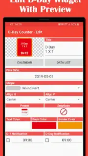 D-Day Counter & Memo Widget capture 7