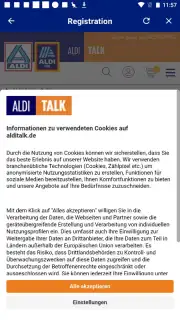 ALDI TALK Registration capture 1