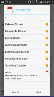 iCal Import/Export 2.4 capture 5
