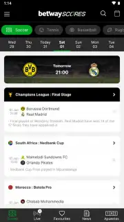 Betway Scores capture 8