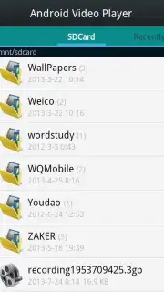 Android Video Player capture 1
