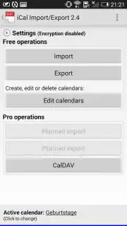 iCal Import/Export 2.4 capture 8