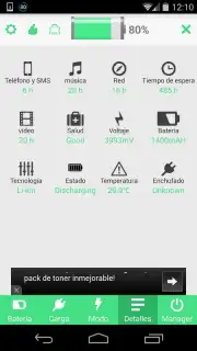 Ahorro de batería HD capture 7