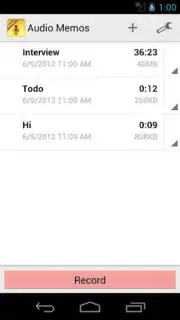 Audio Memos capture 4